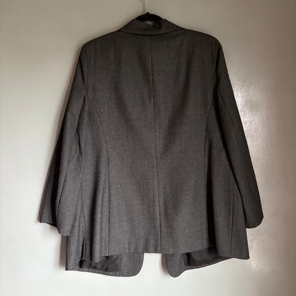 Vintage NEIMAN MARCUS Women's 22W Dark Grey Wool Blazer Classic Plus Career - Picture 8 of 10